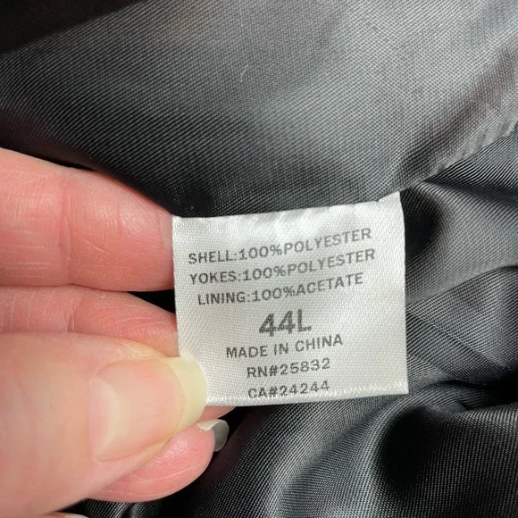 NWT Circle S Mens Boise Sport Coat Mens 44L Gray Black Suede Yoke Cowboy Western